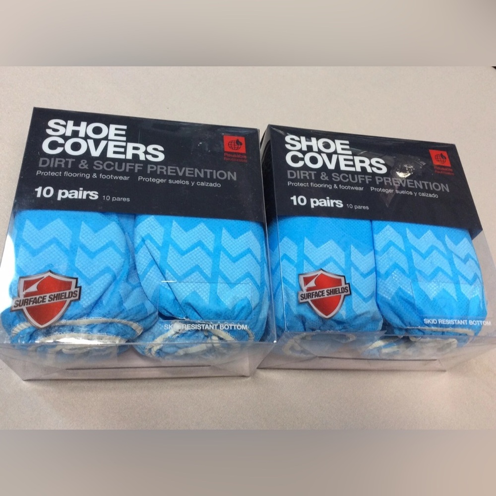20 Pairs Surface Shields Skid Resistant Bottom Reusable Shoe Covers SC3001PB